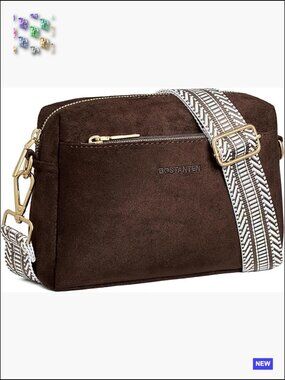 Small Crossbody Purse Triple Zip Cell Phone Leather Handbag Shoulder Strap